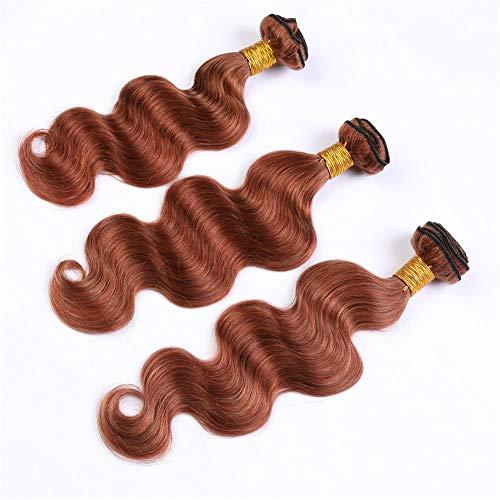 Tony beauty hair Tony Beauty Hair #33 Dark Auburn Body Wave Human Hair Weave Bundles Copper Red Brazilian Wavy Human Hair Weft Extensions Reddish Brown Virgin Hair 3 Bundles Deals (18 20 22)