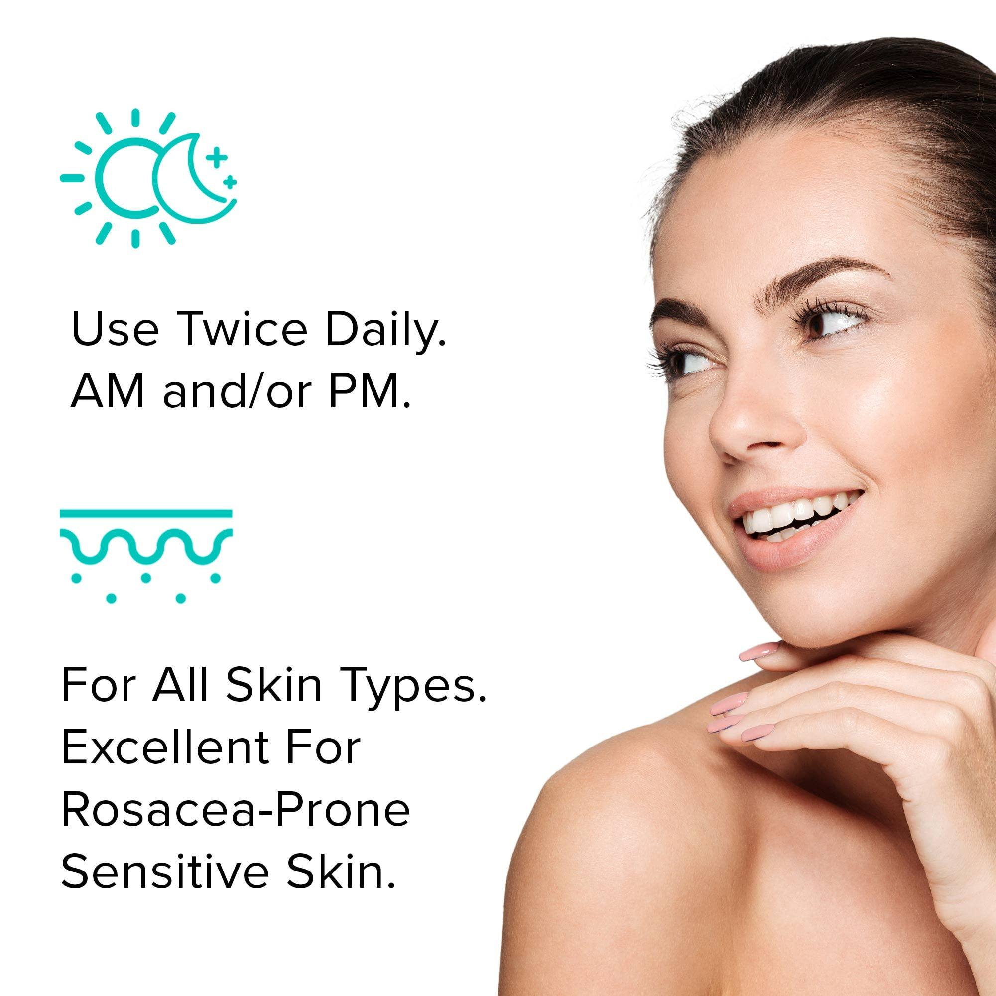 ClarityRx ClarityRx Take It Easy Calming Face Serum, Natural Plant-Based Anti-Redness Treatment for Sensitive Skin & Rosacea (0.5 fl oz)