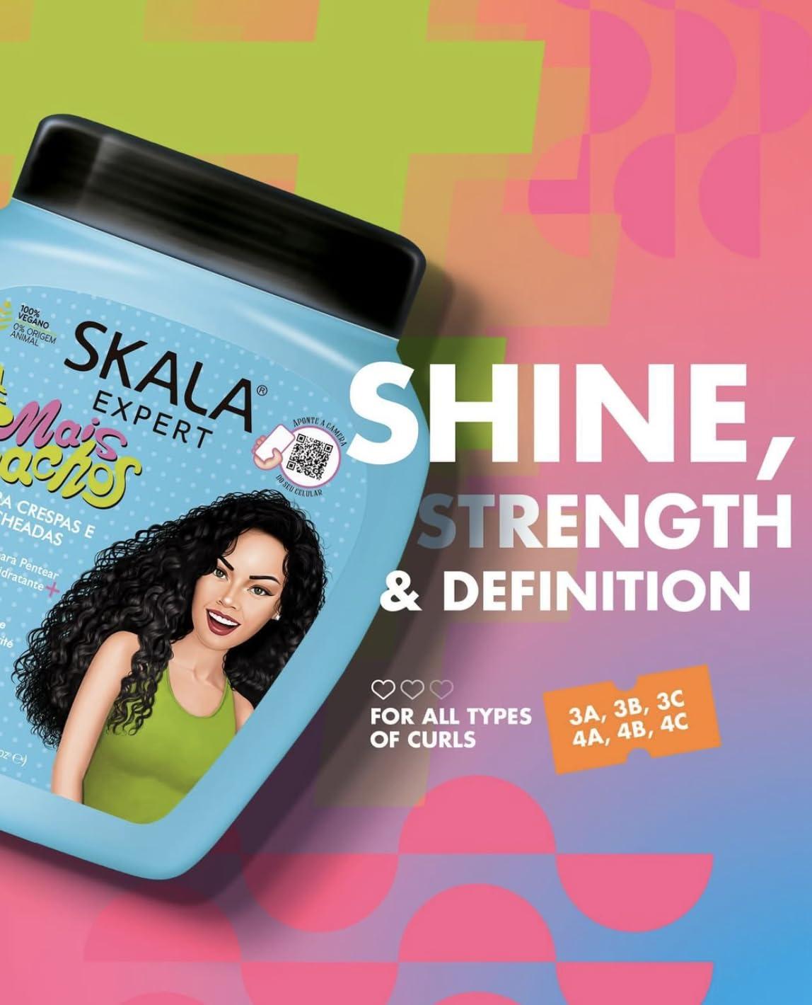 SKALA 2 Pack SKALA Mais Cachos Hydrates Curls, Eliminates Frizz, For Curly Hair - 2 IN 1 Conditioning Treatment Cream and Cream To Comb 35.2oz New