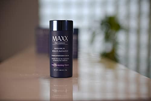 MAXX PRO-SERIES MAXX PRO-SERIES Volumizing Hair Fibers with real Keratin for Thinning Hair/Hair Loss – Dermatologist Tested and Certified Hypoallergenic - 60 days + supply - Multiple Colors Available (Dark Brown)