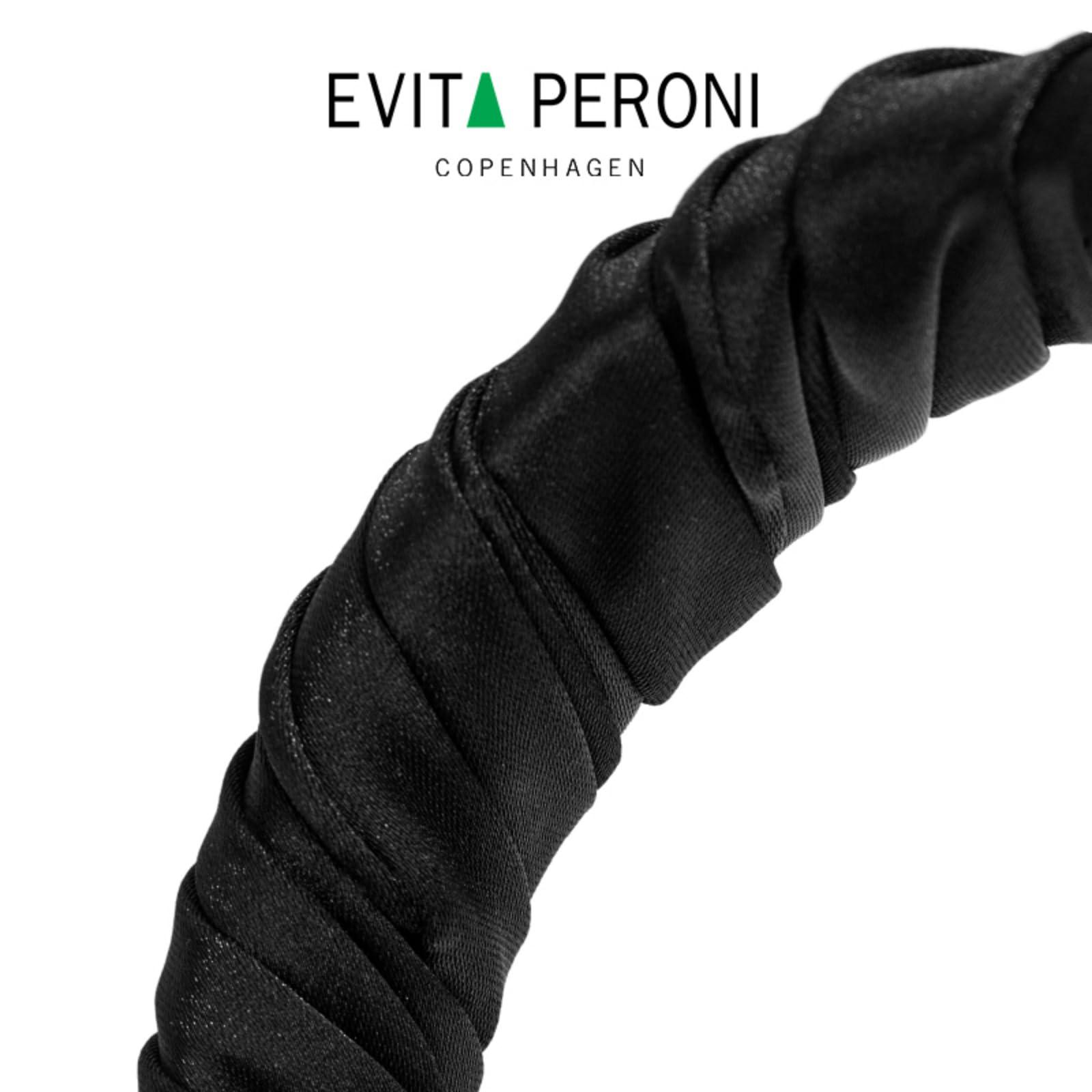 EVITA PERONI EVITA PERONI Black Mulberry Silk Fabric Wide Hard Hair Wrap Band Headband Accessories for Women-Mustard Green
