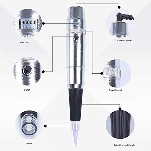 MZ BEAUTY MZ Beauty Permanent Makeup machines Tattoo Machine Pen For Microblading 3D Eyebrow (Silver)