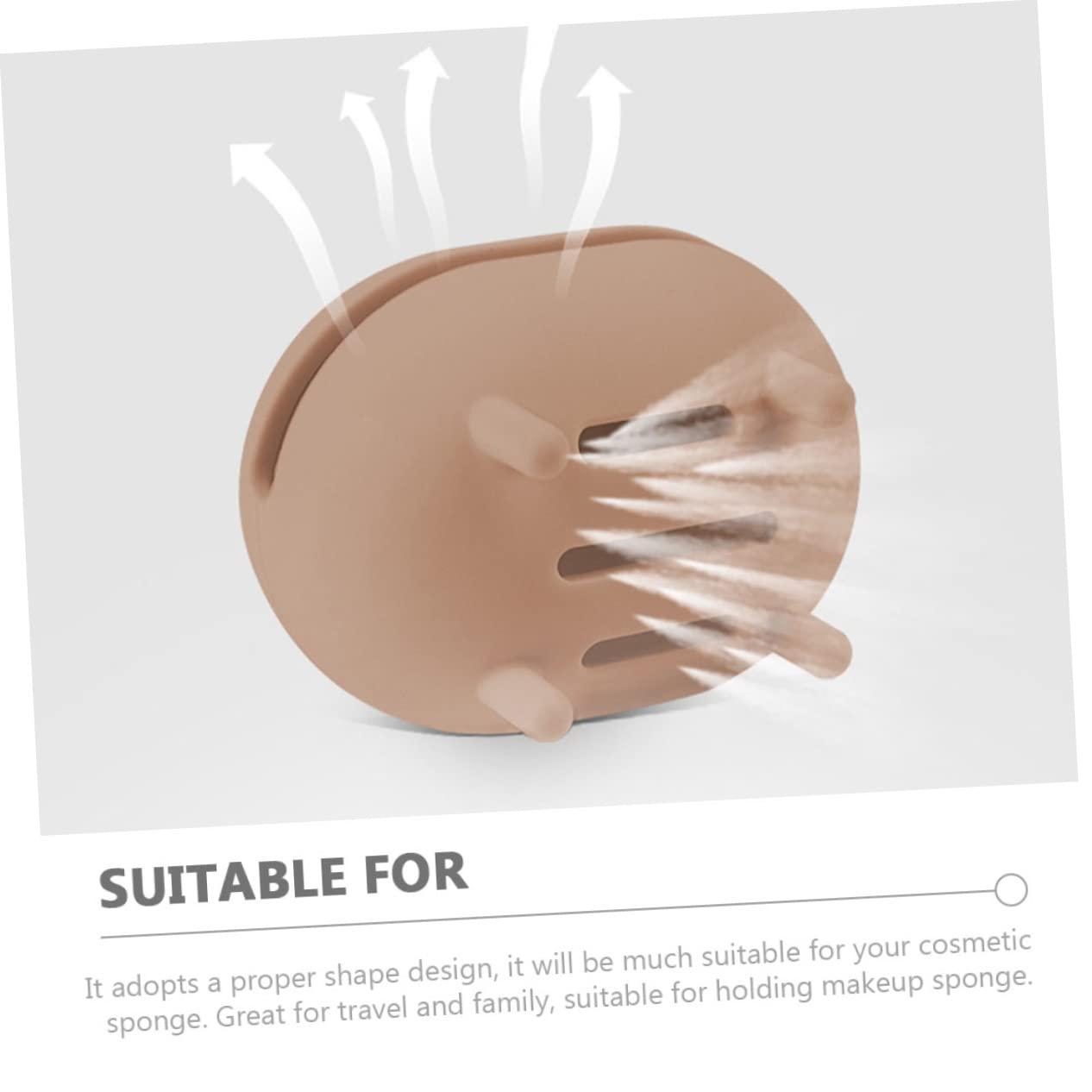 minkissy minkissy 2pcs Reusable Silicone Makeup Sponge Case Hole Design for Powder Makeup Puff Holders