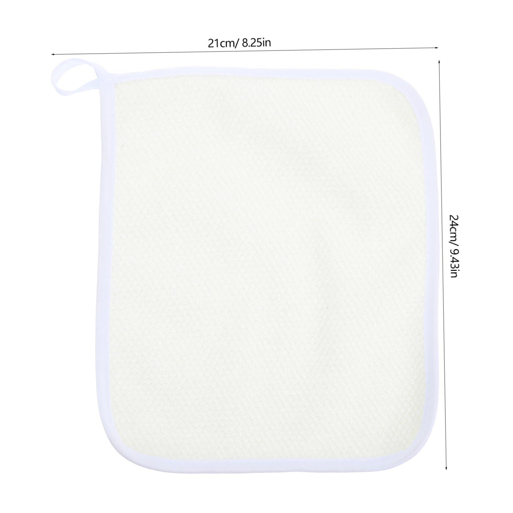 BCOATH BCOATH 4pcs Exfoliating Wash Cloths for Showering Dual Sided Body and Face Scrubber Soft Weave Bath Towels for Men and Women Beige Exfoliating Washcloths for Smooth Skin