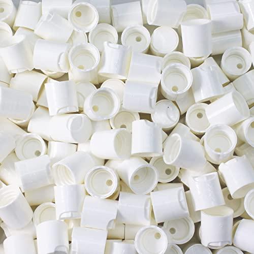 EcoJeannie EcoJeannie Wholesale 20/410 White Disc Top Caps Press Cap Dispensing Closure w/ 20mm Neck Diameter for Refillable Bottles - BPA-free, Recyclable (500)