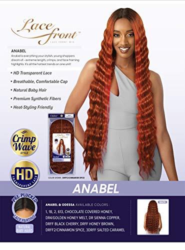 Outre Outre Lace Front Wig Pre Plucked Lace Parting HD Transparent Crimp Wave Style ANABEL (DRFFBLKCHER)