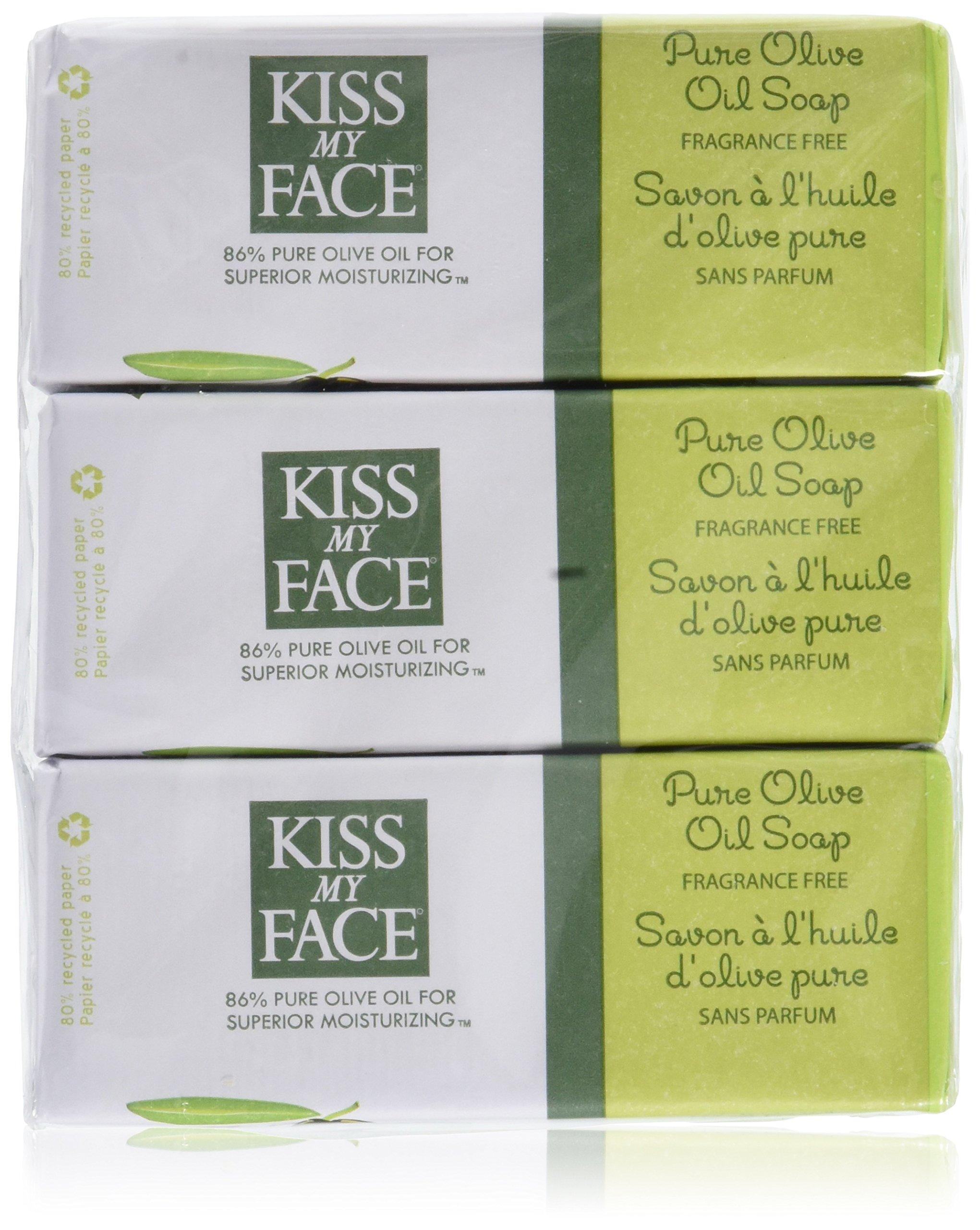 Kiss My Face Kiss My Face Bar Soap, Pure Olive Oil, (8 OZ, Pack of 6)