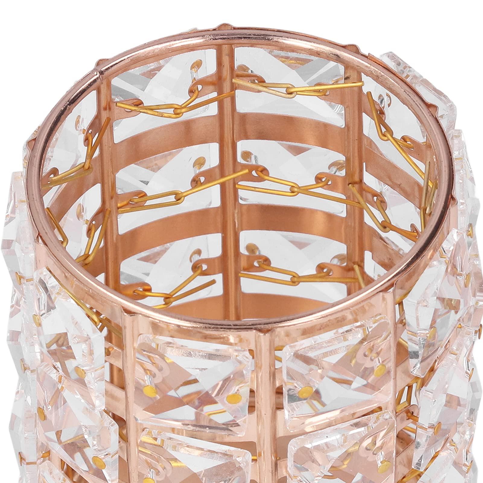 CHEOTIME CHEOTIME Makeup Brush Holder Organizer Golden Crystal Bling Personalized Gold Comb Brushes Pen Pencil Storage Box Container (Gold)