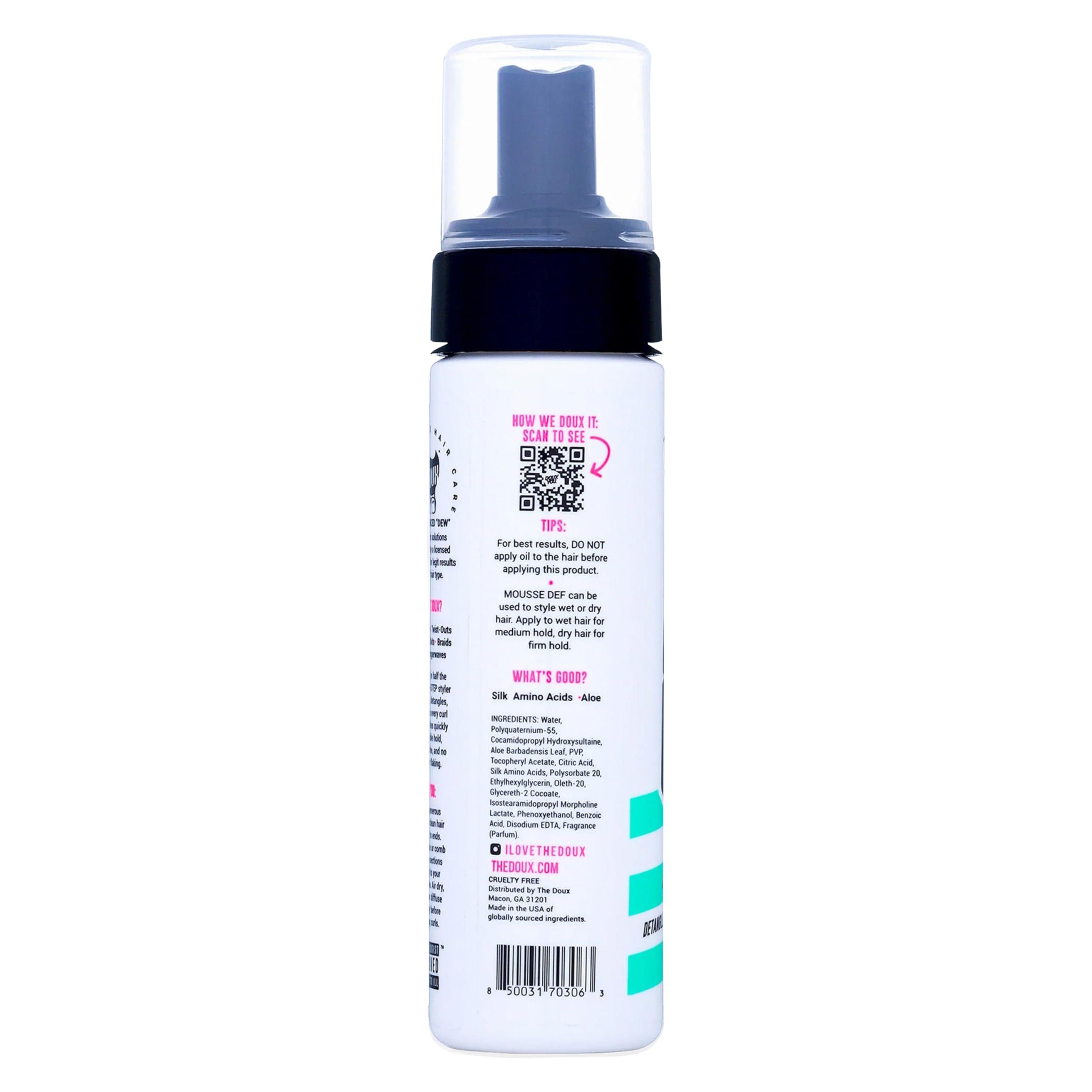 The Doux The Doux Mousse Def Texture Foam, Multi-Use Mousse Hair Foam to Style, Condition, Define, Volumize, and Add Shine - 7oz