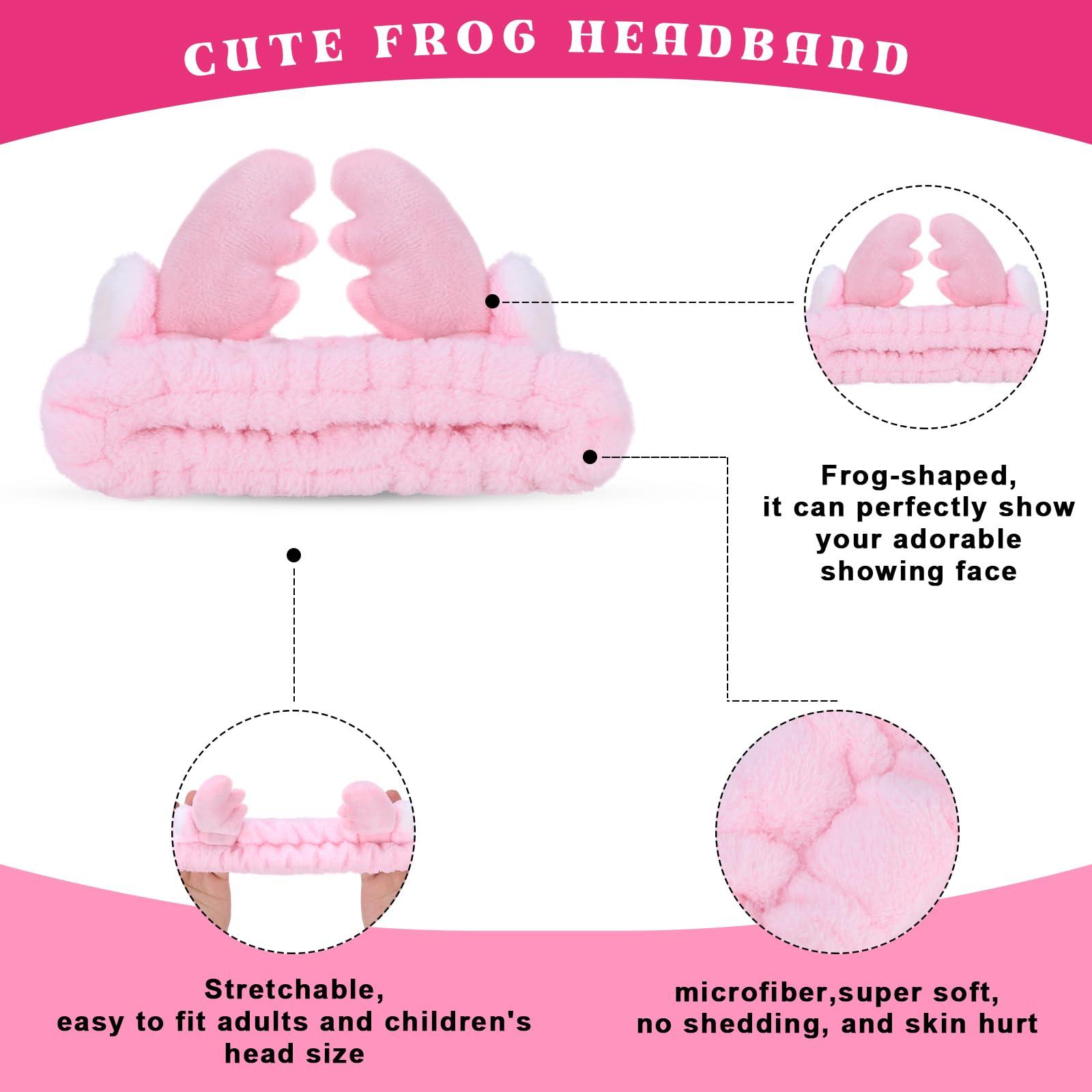 Jowmoy Jowmoy Cute Pink antlers Headband, Headband to Wash Face for Women Makeup Shower Spa Headband