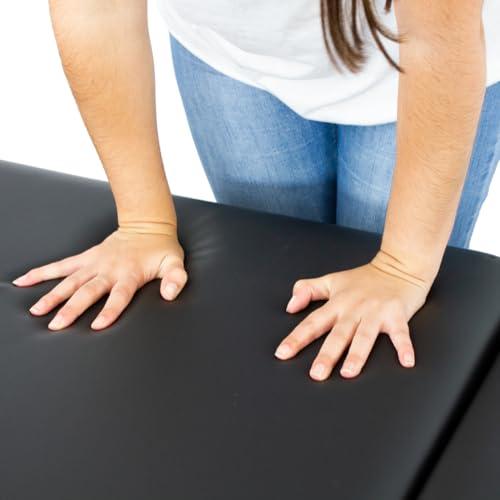 Mobiclinic Mobiclinic, Folding Massage Table, CM-01 Basic, Massage Table, Professional Massage Table, Portable, Wood, 2 Bodies, Spanish Brand, Adjustable, 180 x 60 cm, Black