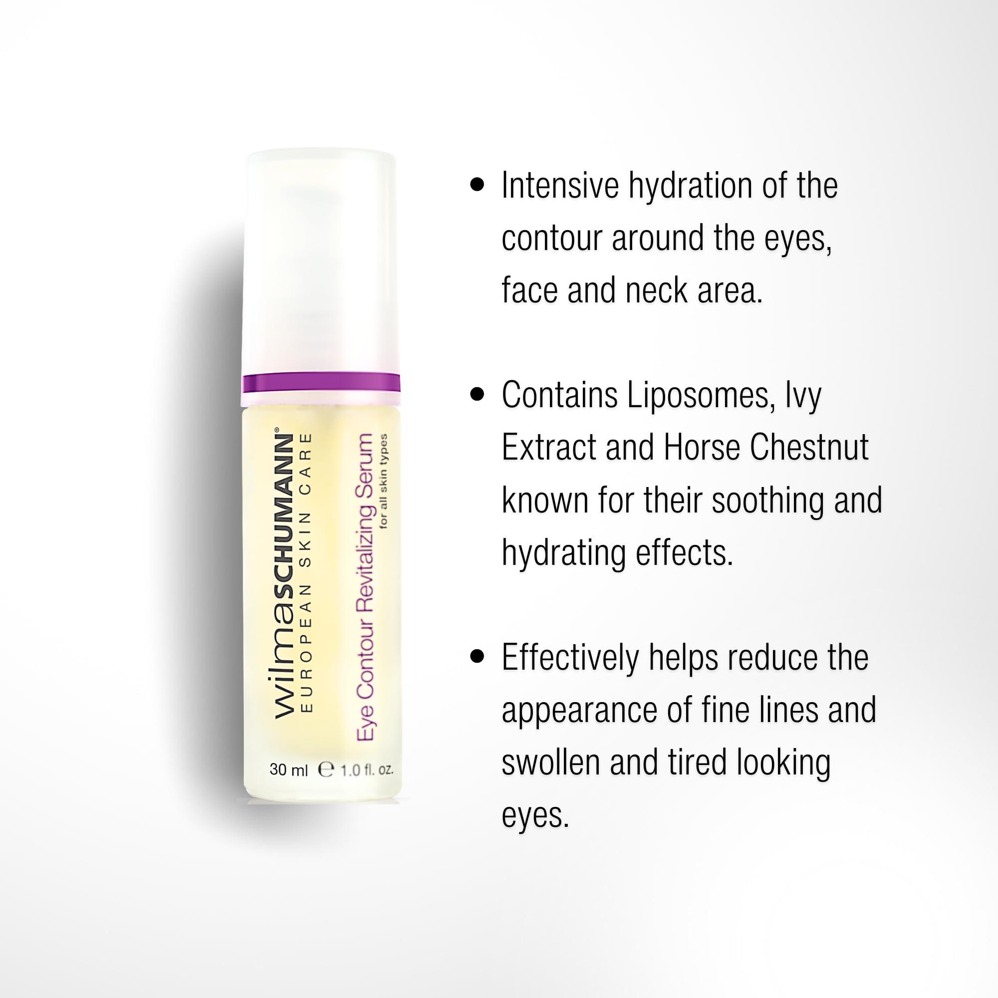 WILMA SCHUMANN Collagen Moisturizing Serum + Eye Contour Serum Bundle, Reduces Fine Lines and Wrinkles, Set Includes (2) 1OZ/30ML Bottles