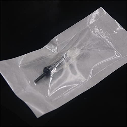 MAXSMLZT Permanent Makeup Cartridge Needles 1RL/3RL/5RL/5F/7F Sterilized Eyebrow Tattoo Needle for Permanent Makeup Pen Machine,1rl 0.2mm,50pcs