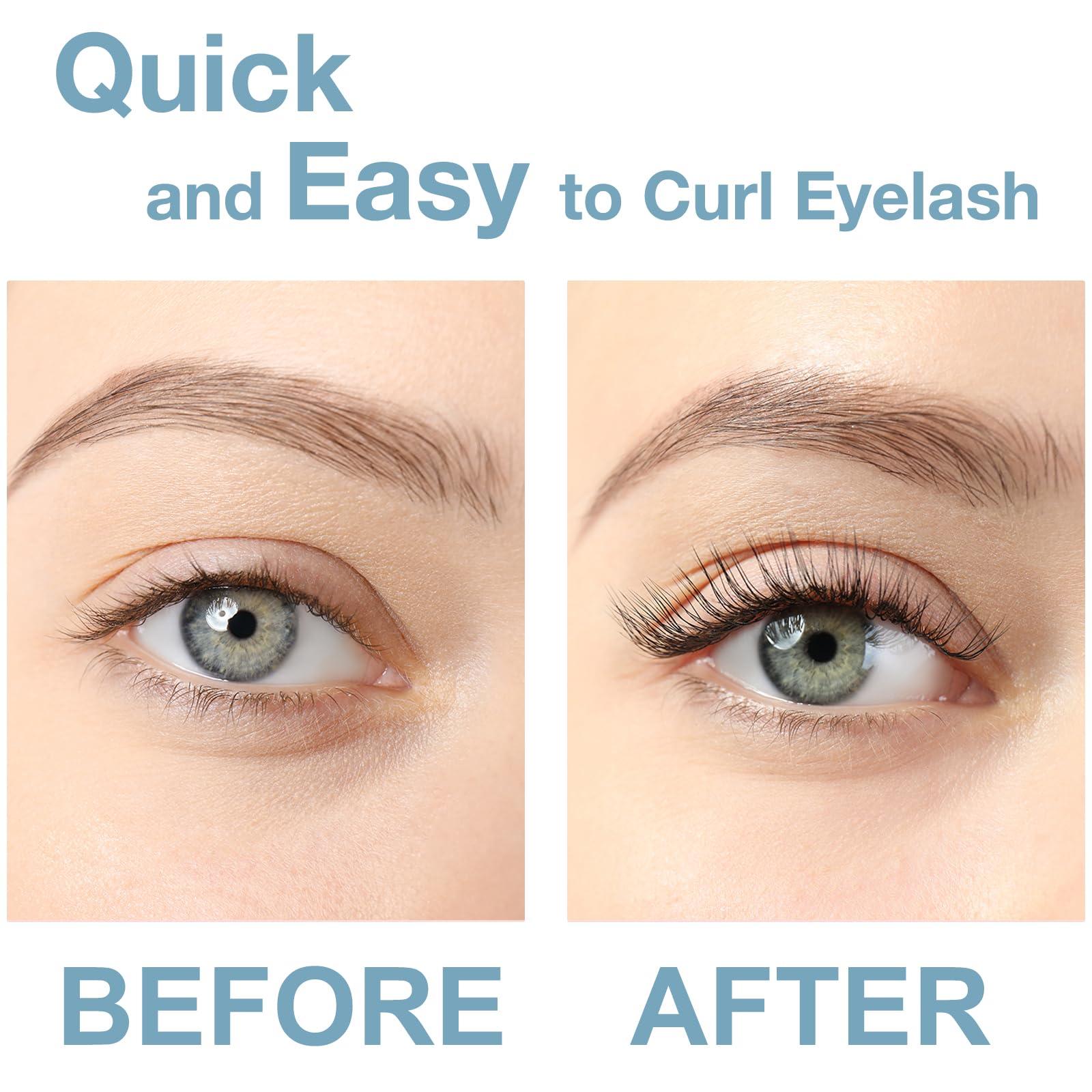 FORATS Heated Eyelash Curlers,Heated lash Curler, Eye Lash Curler,Electric Eyelash Curler,2 Heating Modes with Sensing Heating Silicone Pad,Quick Natural Curling for Women Makeup Tool