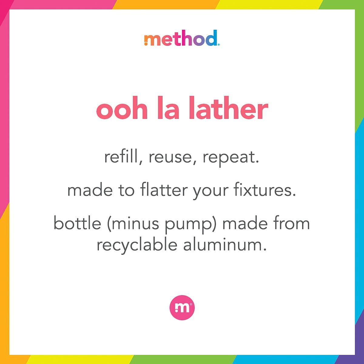 Method Method Premium Gel Hand Soap Refill, Vanilla + Raspberry, Recyclable Bottle, Biodegradable Formula, 34 fl oz (Pack of 4)