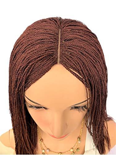 Wow Braids WOW BRAIDS Twisted Wigs, Micro Million Twist Wig - Color 35 - 12 Inches. Ultra Thin and Light Synthetic Hand Braided Wigs for Black Women.