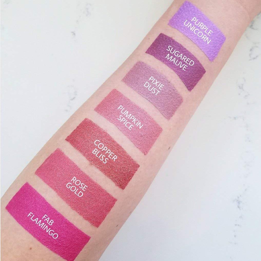 Aromi Aromi Copper Metallic Liquid Lipstick, Rosy Bronze Lip Color with Glittery Finish, Long-lasting Makeup, Vegan and Cruelty-free, Handmade (Copper Bliss)