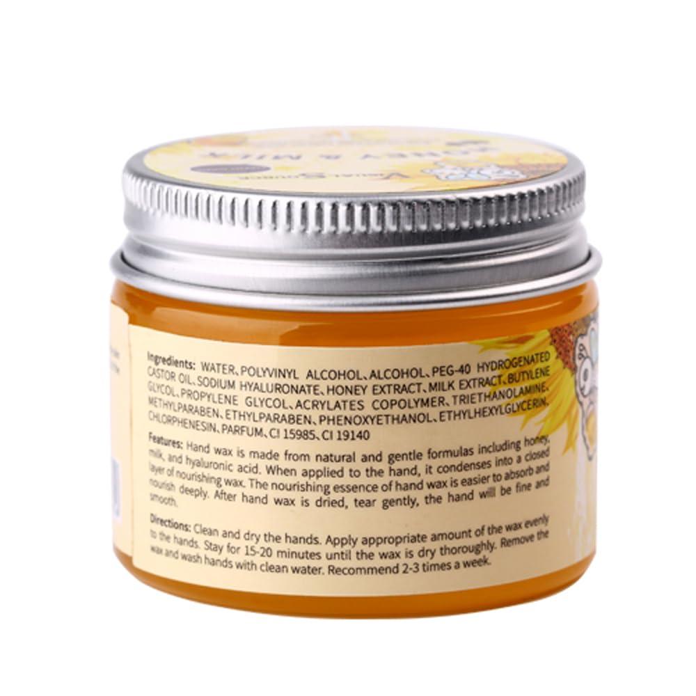 visualsource visualsource Honey Milk Hand Wax Mask Moisturizing Hands Paraffin Peel Off Wax Hydrating Nourishing Hand Repair Skin Hand Film Cream Exfoliating Calluses For Cracked Hands,Dry,Aging Hands