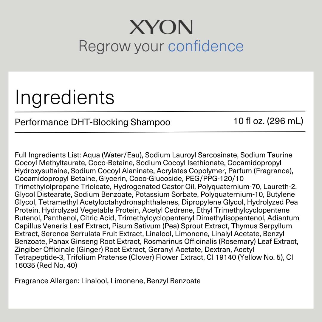 XYON XYON Performance Shampoo for Men | DHT Blocking | Anti -Thinning | Improves Hair Volume and Loss | Developed by Drs | Experience Healthier Hair