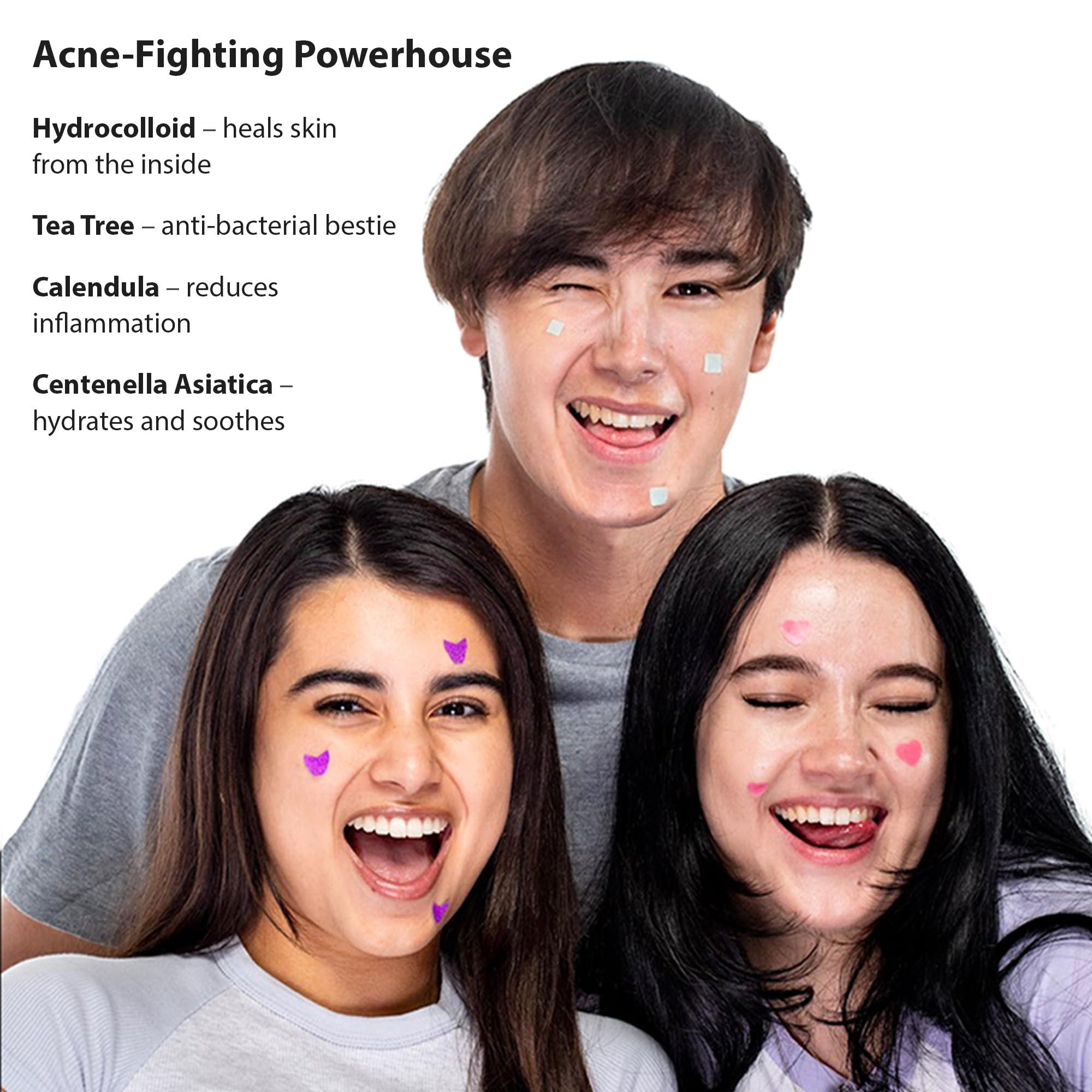 Frilliance Frilliance Pink Heart Shaped Hydrocolloid Acne Pimple Patches for Zits and Blemishes (18 Count, 2 Sizes) Spot Treatment Stickers for Face & Skin, Vegan and Cruelty Free