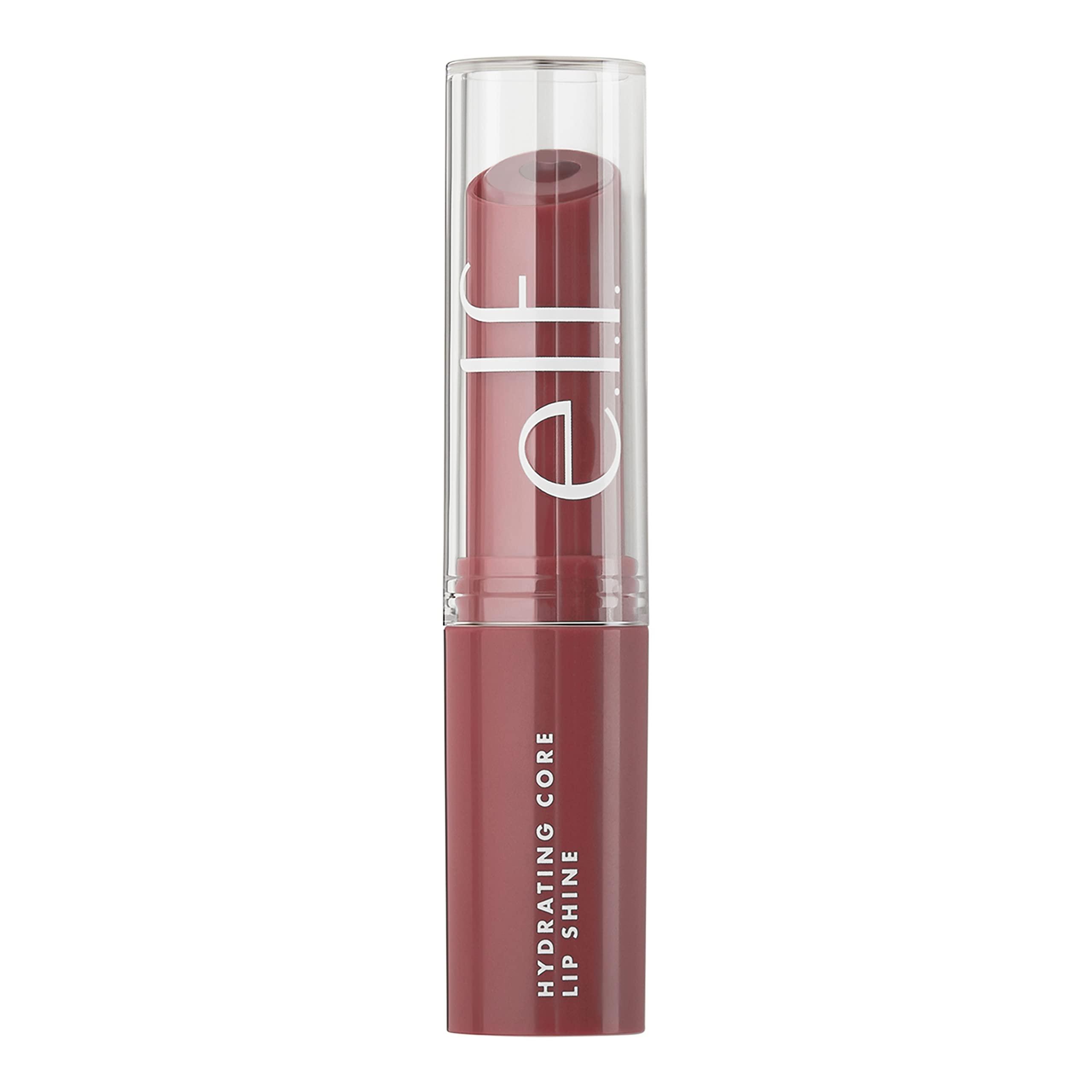 e.l.f. e.l.f. Hydrating Core Lip Shine, Conditioning & Nourishing Lip Balm, Sheer Color Tinted Chapstick, Happy, 0.09 Oz