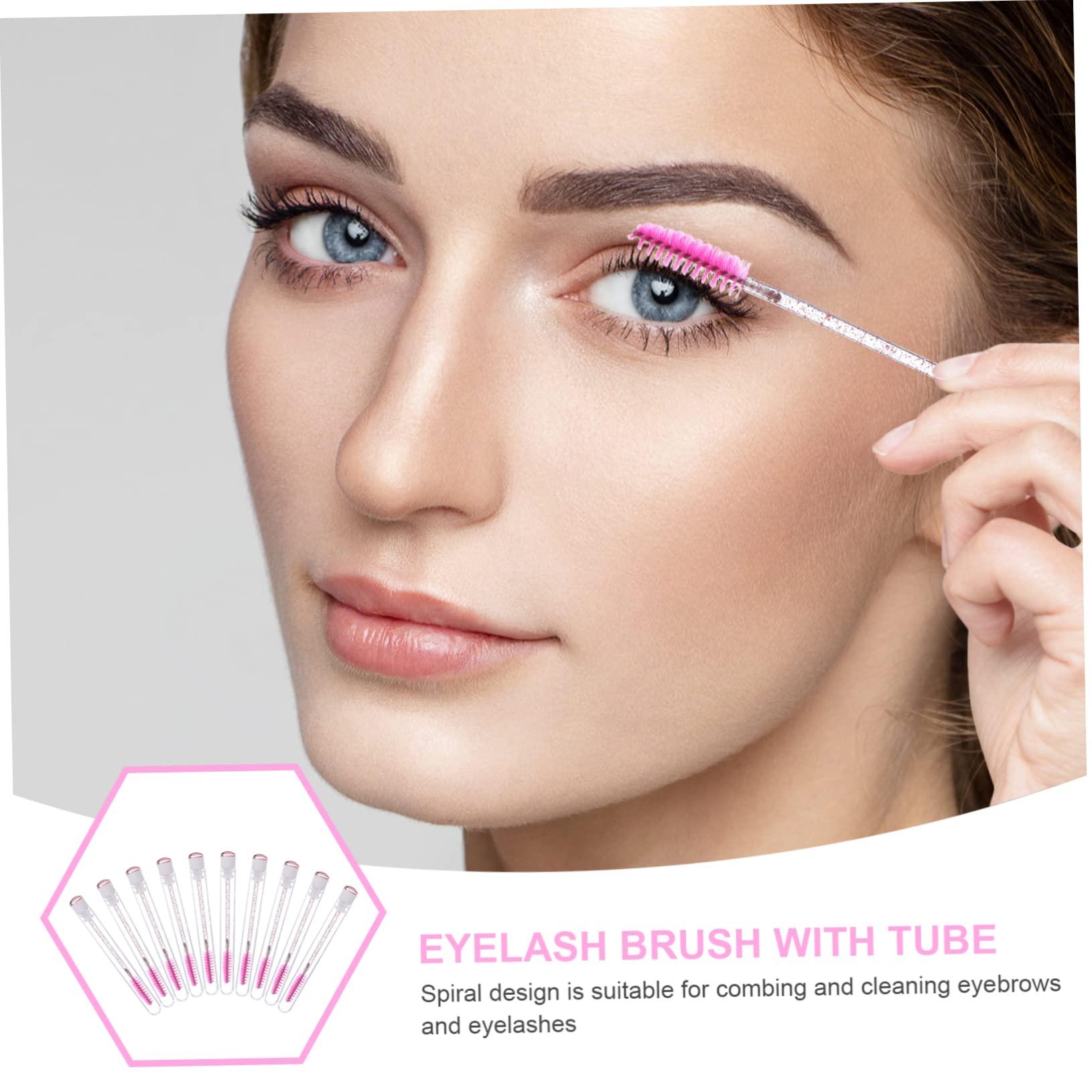 Baluue Baluue Mascara Brush Tube Eyelash Mascara Wands 10pcs Plastic Brush Wands for Travel Makeup