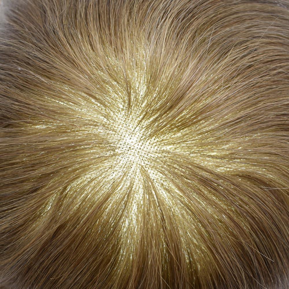 Hair Wonders Mens toupee hair replacement system for men hairpieces toupee for men real human hair pieces for men hair systems Protesis Capilar Para Hombre US Stock6x9-17R#