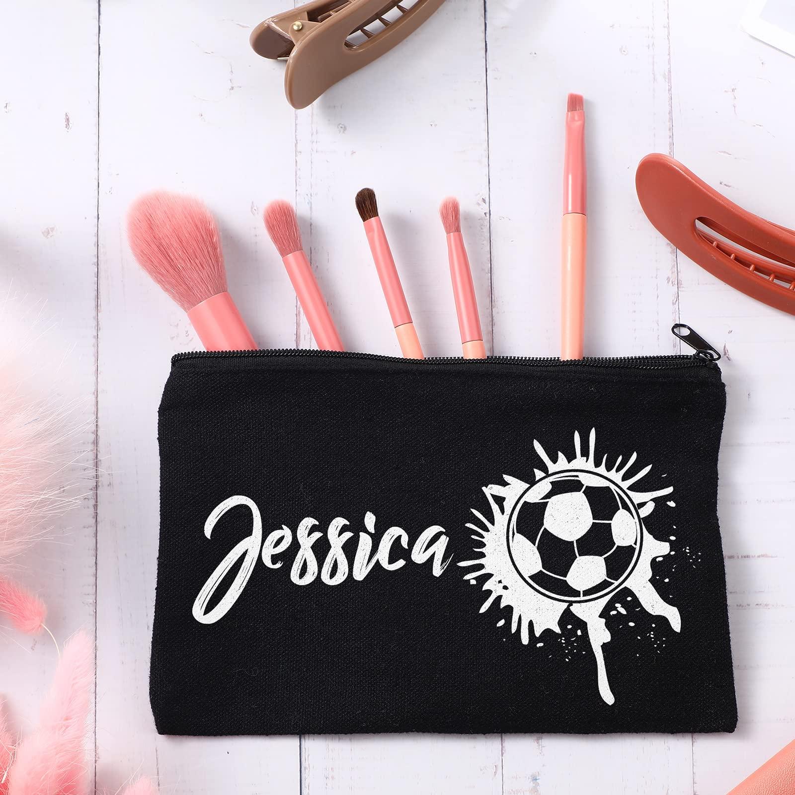 Reginary 80 Pack Canvas Zipper Makeup Bags Bulk Pencil Pouches Blank DIY Craft Canvas Cosmetic Bag Pouch with Zipper for Makeup Cosmetic Toiletry Stationary Storage (Black)