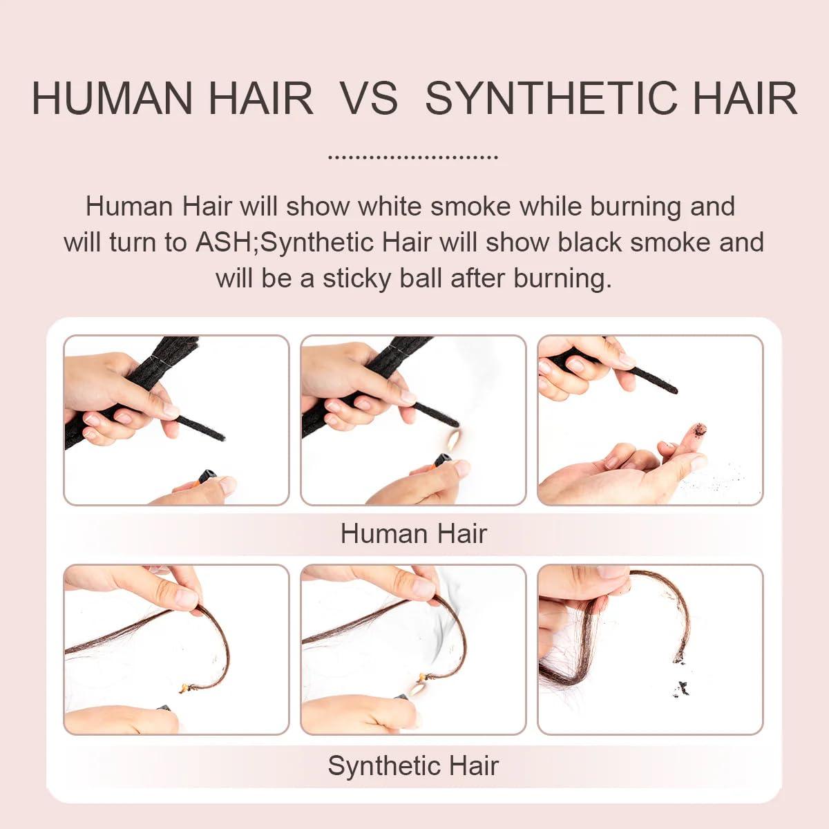 originea Originea 8-18 Inch 0.2 Thickness Curly Tips Interlocked sisters Locs 100% Real Human Hair Micro loc Extensions Permanent Dreadlock Extensions Natural Looking Locs (1B# 0.2cm, 8 Inch 30 Strands)