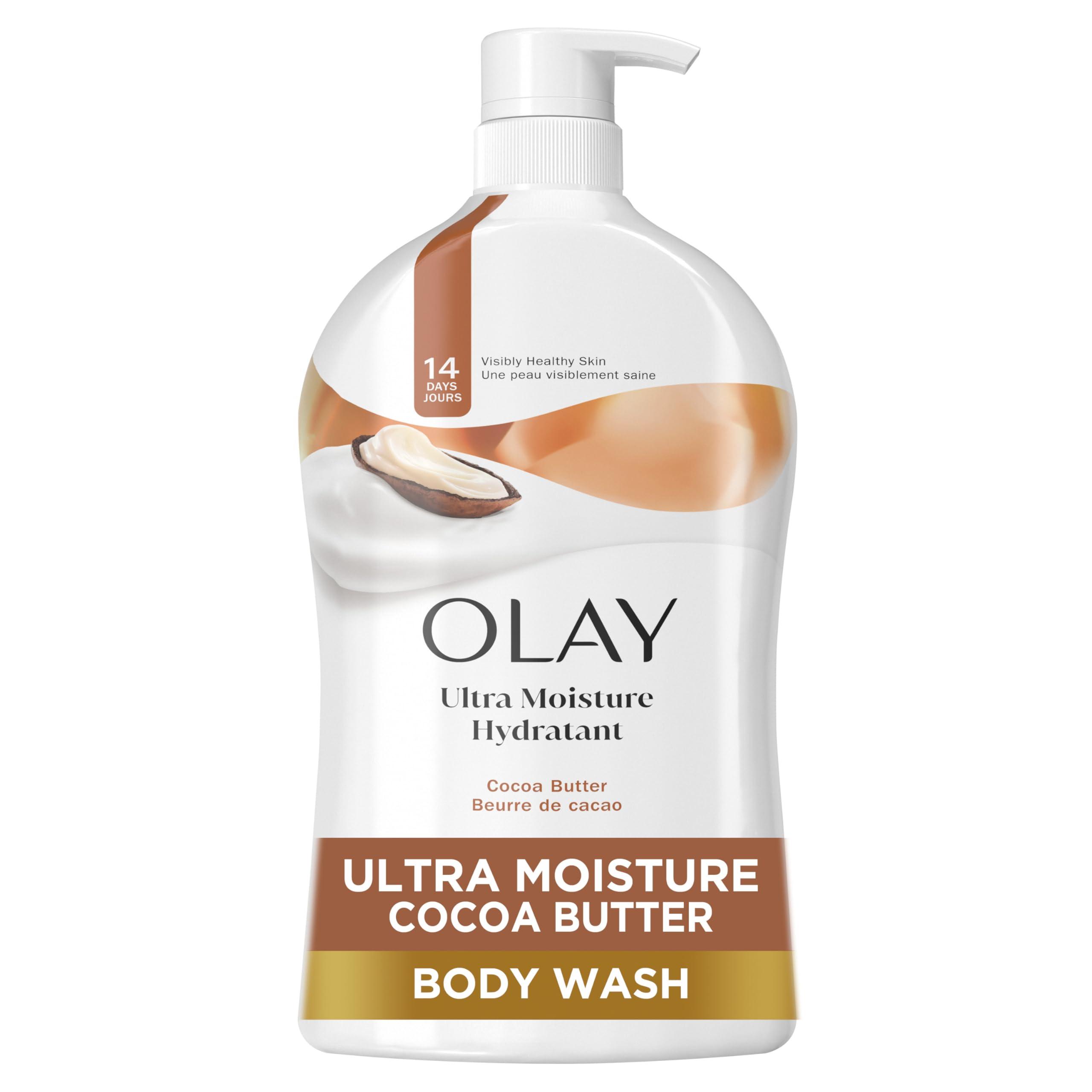 Olay Olay Ultra Moisture Body Wash for Women, 24hr Moisturizing, Deeply Nourishes, Vitamin B3 Complex, Cocoa Butter Scent, 33 fl oz