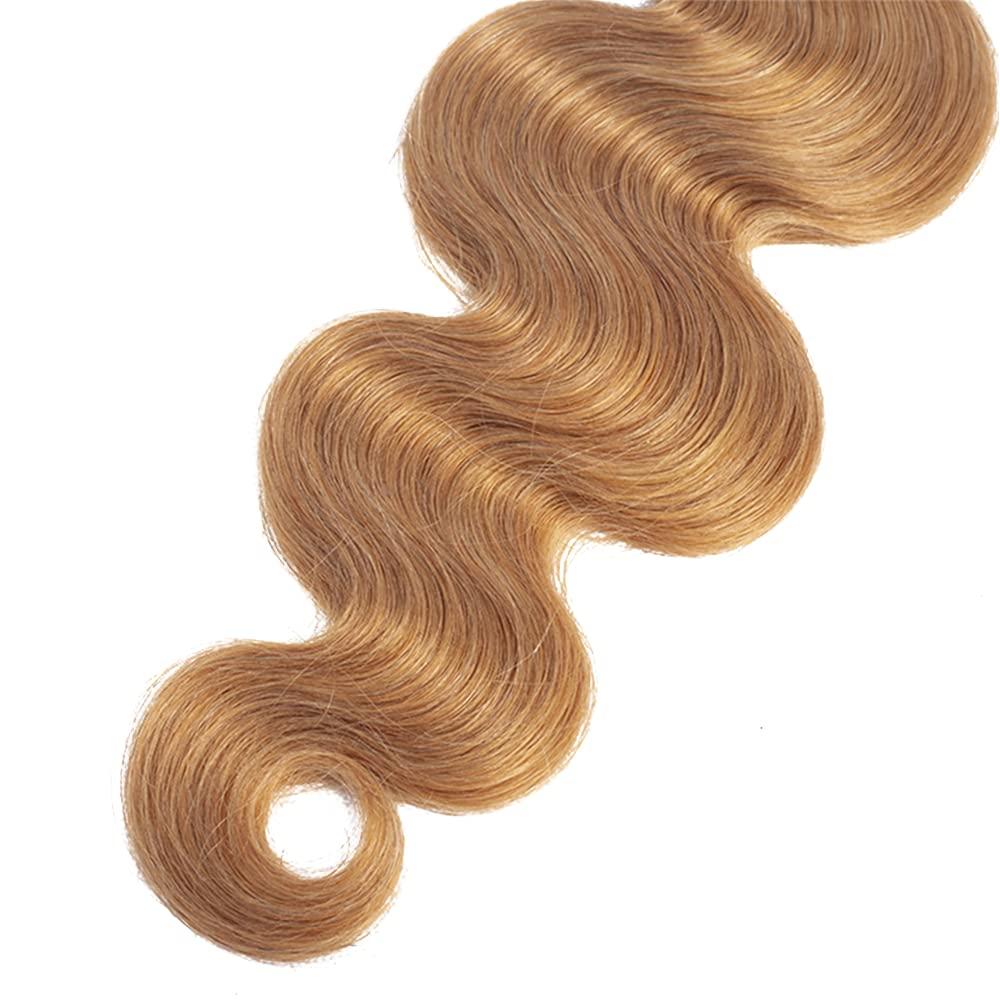 SEABURT #1B/27 Highlight Bundles Human Hair Body Wave Bundles Ombre Blonde Bundles 12 12 12 Inch 8A Grade Brazilain Remy Hair Extensions Designed For Black Women Human Hair Two Tone Black And Blonde