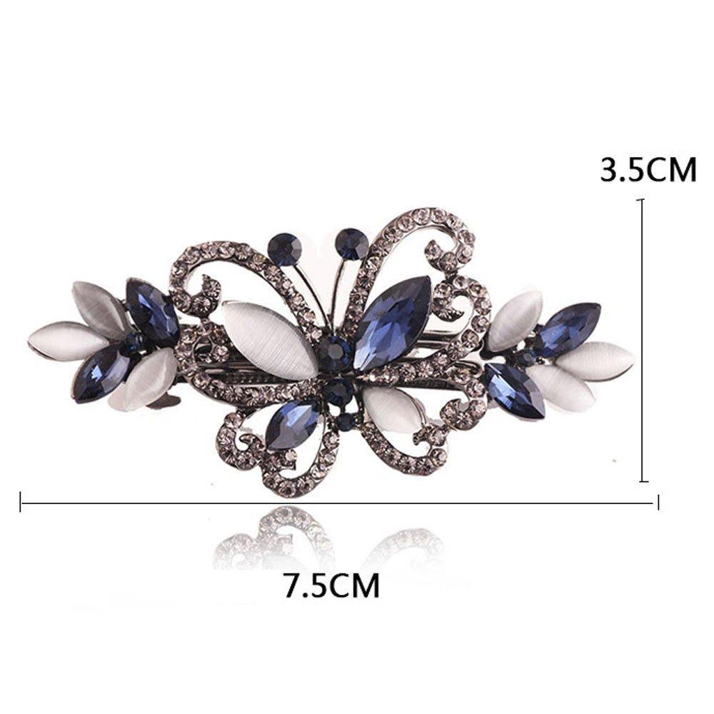 Generic Generic Rhinestone Hair Clips Duck Billed Metal Bow Hair Clips Large Claw Clips Hair Barrettes for Women Fine Hair Wedding Hairpin Bridal Hairpins Delicate Hair Accessories for Girls Women, Purple
