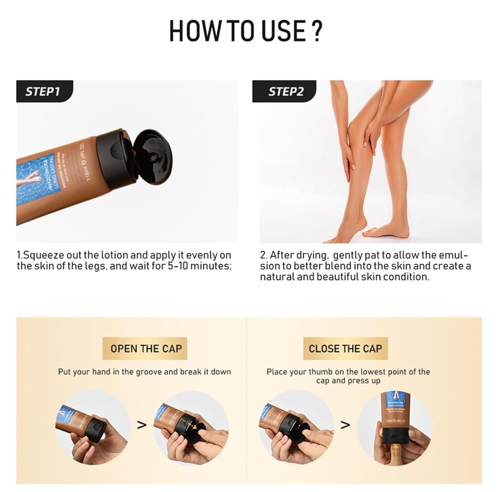 HUTENT Leg Makeup Waterproof No Transfer, Leg Makeup Lotion, Beauty Body Coverage Perfector, Leg and Body Cover Up Makeup, Long Lasting Body Foundation, Full Coverage Foundation and Concealer (1#)