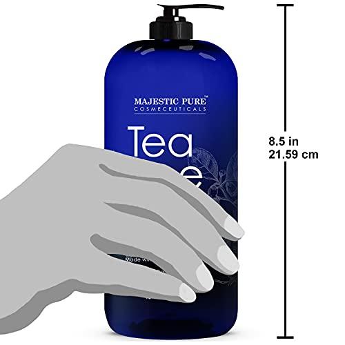 MAJESTIC PURE MAJESTIC PURE Tea Tree Oil Body Wash with Mint -Shower Gel Body Soap, Fights Body Odor, AthleteÍs Foot, Jock Itch, Ringworm & Skin Irritations for Women and Men - 16 fl oz