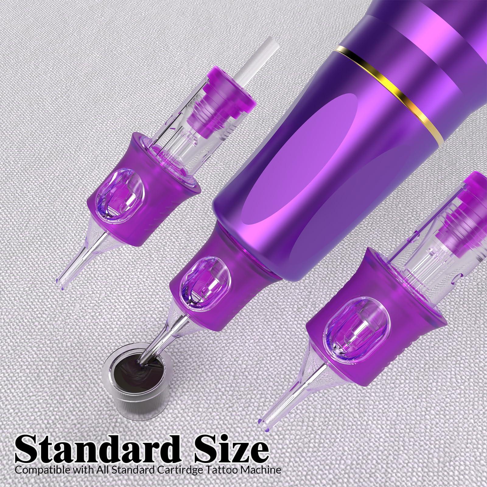 Wormhole Tattoo Wormhole Tattoo Cartridge Needles, 50pcs Mixed Sizes Disposable Tattoo Needles 1203RL 1205RL 1207RL 1209RL 1211RL Round Liner for Tattoo Pen Cartridge Machine Permanent Makeup