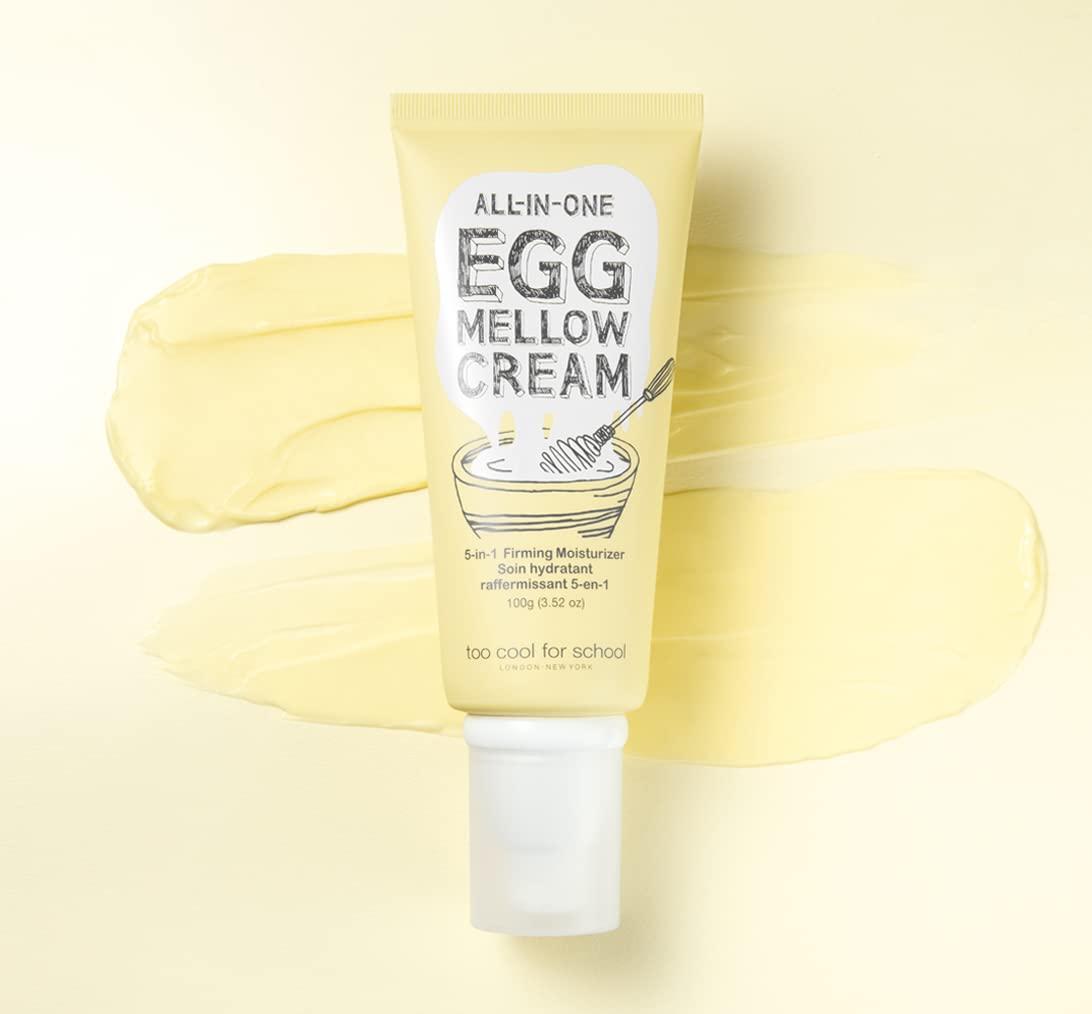 Too Cool For School Too Cool For School | All-in-One Egg Mellow Cream 100g | Anti Aging Face Cream | Anti Wrinkle Firming Moisturizer | 98% Pure Collagen Fiber