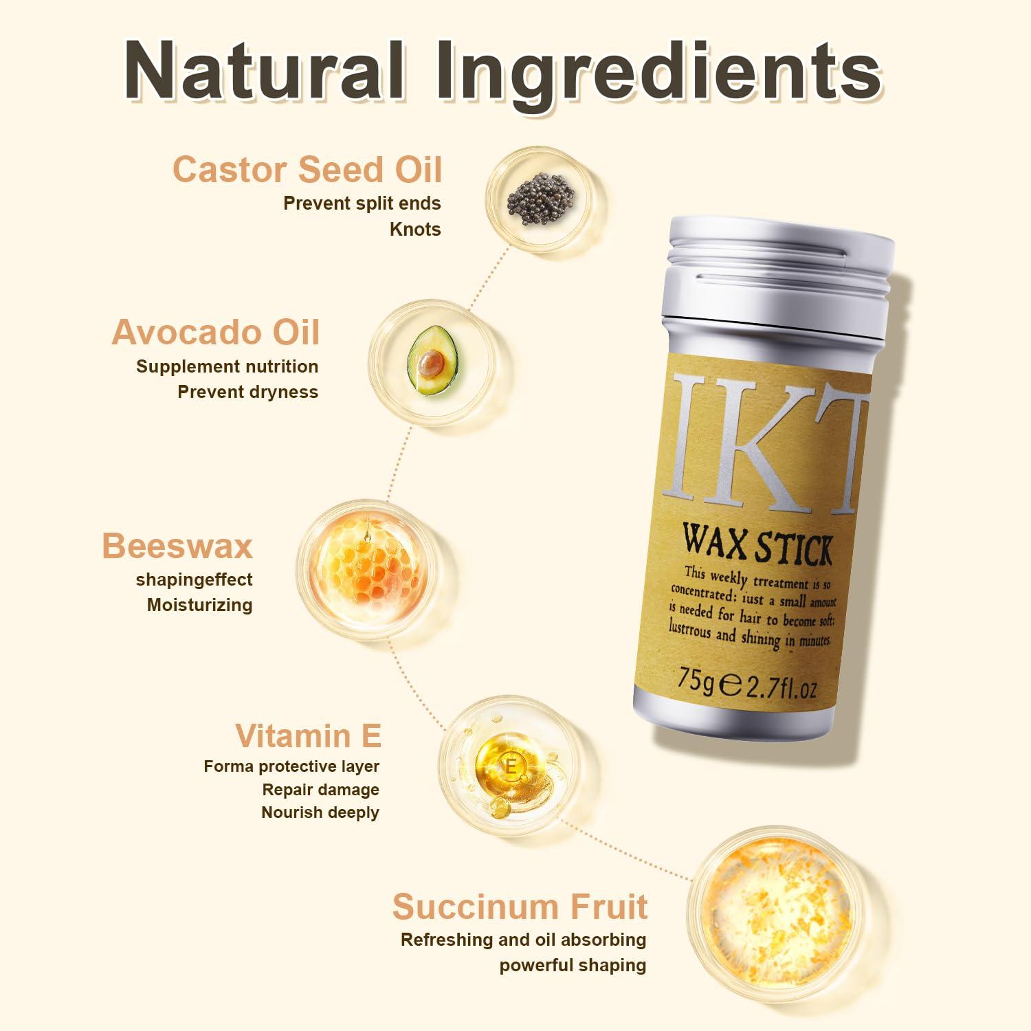 AnWoor AnWoor Fly Away Hair Tamer, Non-greasy Hair Wax/Gel Stick for Women for Broken Hair, Edge Control, Flyaways Long-Lasting Fixed Hair Styling, Works in 3 Seconds