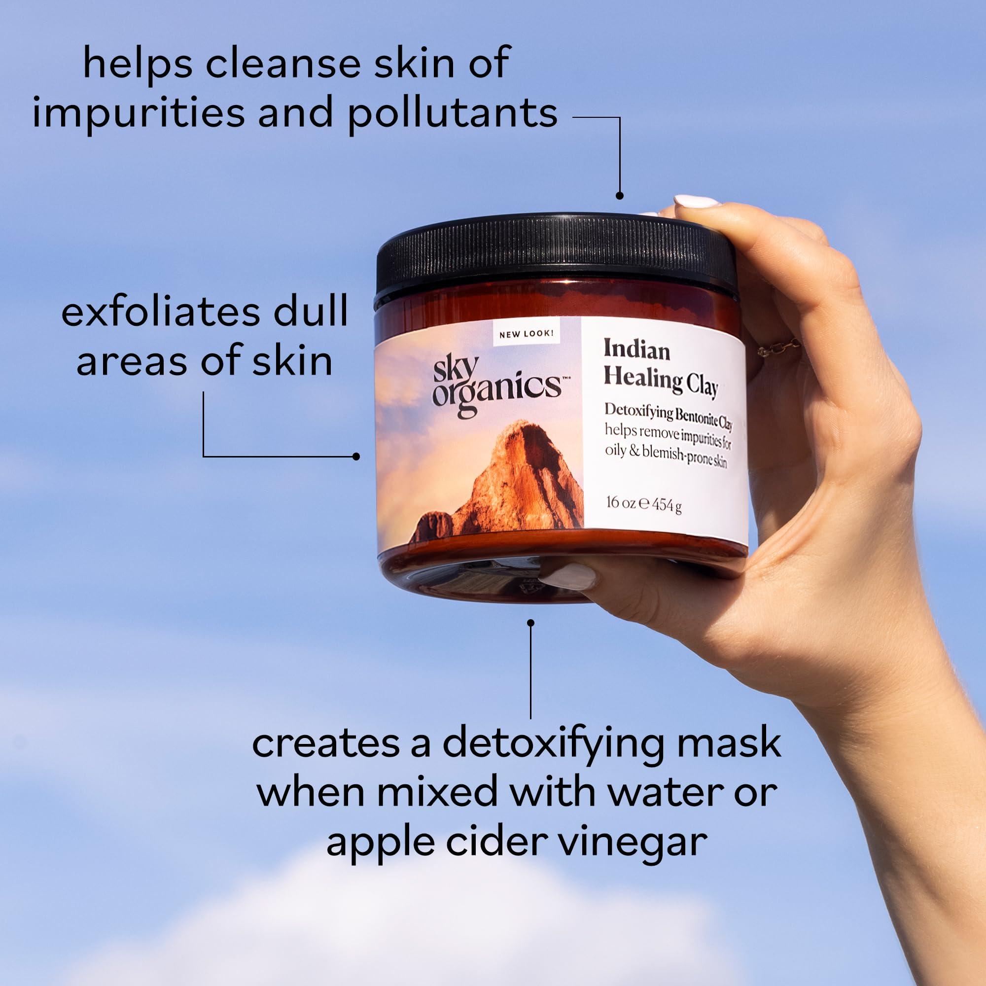Sky Organics Sky Organics Indian Healing Clay & Fractionated Coconut Oil