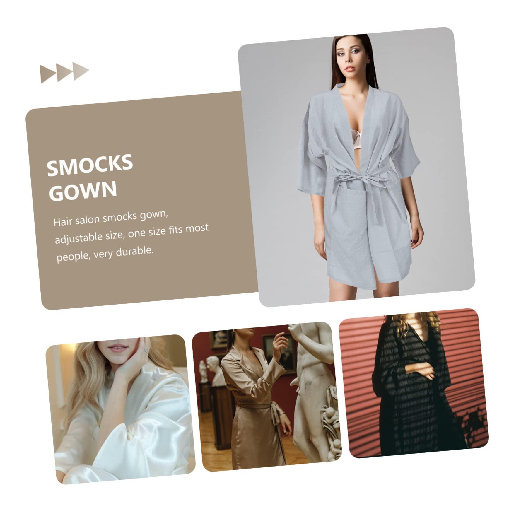 MERRYHAPY MERRYHAPY Beauty Salon Gown Barber Brush Hair Salon Protective Apron Hair Scissors Trimmer Salon Apron Spa Robe Hair Salon Work Clothes Barber Equipment Bathrobe Barber Apron Grey Filament