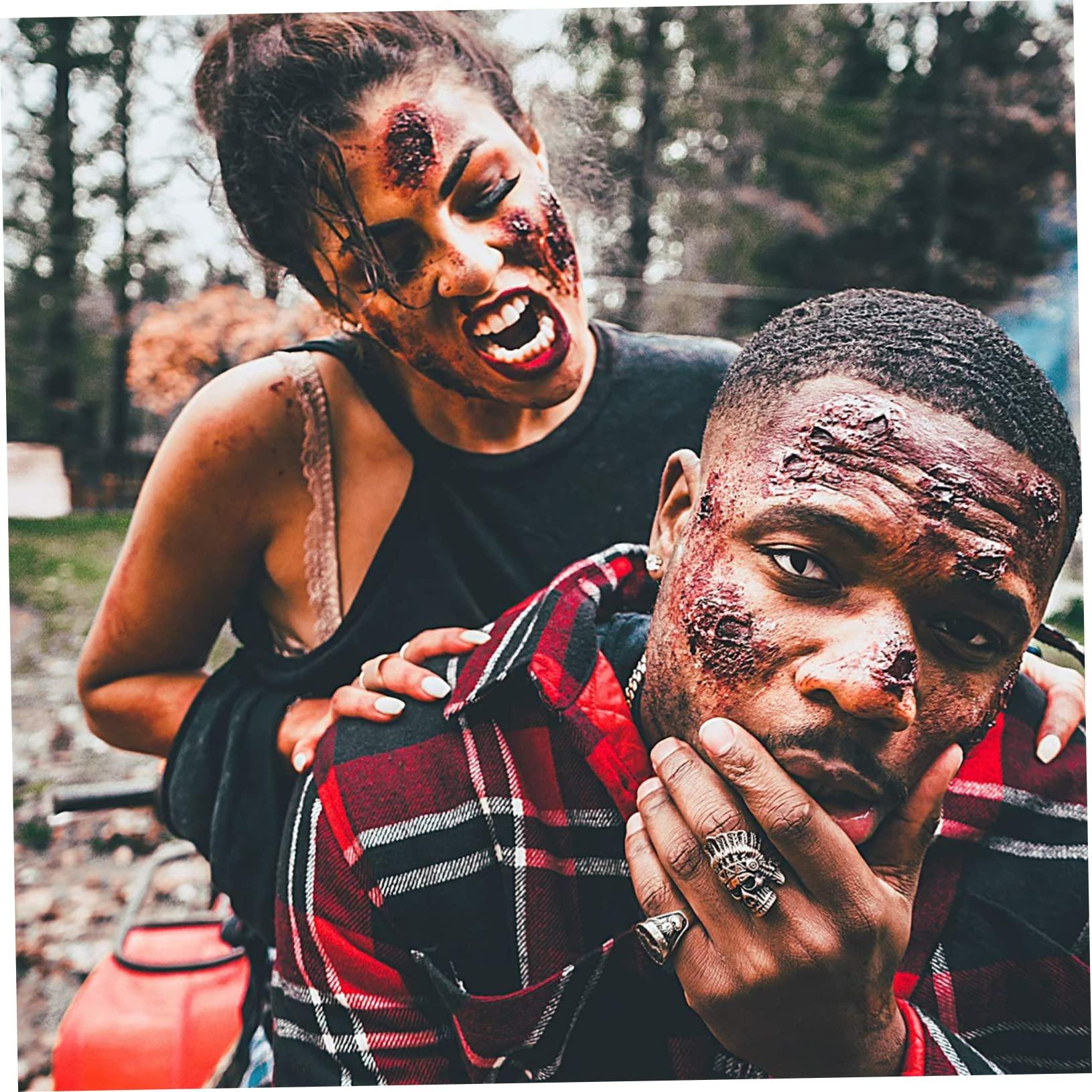 FOMIYES FOMIYES 2 Sets Scar Makeup Set Highlighter Makeup Make up Zombie Makeup Kit Face Spray Makeup Paint Red Paint Stick Clown Makeup Kit Costume Makeup Special Cream Makeup Palette Gel Plastic