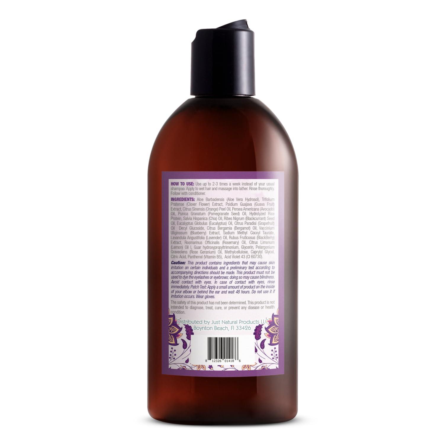 Just Nutritive Just Nutritive Purple Toning Shampoo for Blonde, Gray, White, Silver, and Bleached Hair - Eliminate Brassiness, Boost Shine, Repairs, Hydrates, Sulfate-Free, Paraben-Free, Anti-Yellowing, 8 oz.