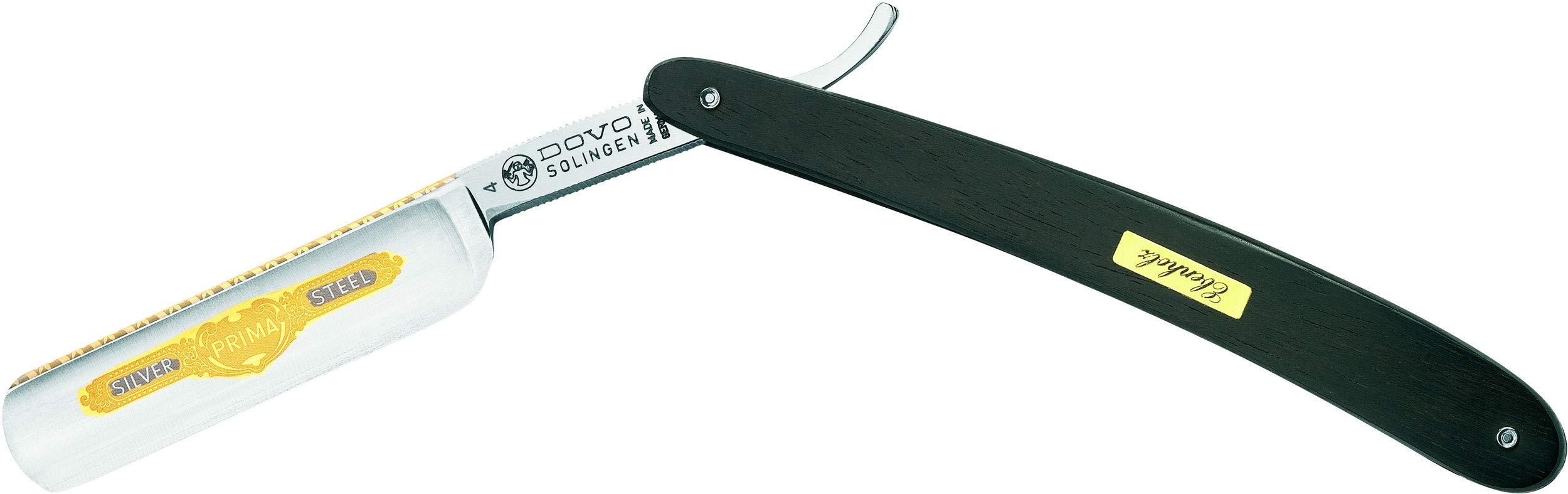 Solingen Solingen Ebony Wood Handle Carbon Steel Straight Razor by Dovo