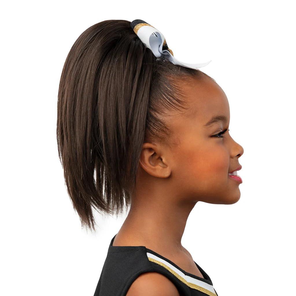 Girly Curls Girly Curls Cheerleader 11\" Straight Ponytail Hairpiece for Girls and Teens (Auburn)