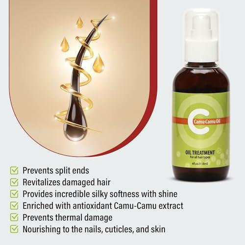 Bioken Bioken Enfanti Camu-Camu Oil Treatment  4 oz Revitalize Damaged Hair Leave-in Treatment Prevent Split Ends Create Shine Silky Smooth Hair