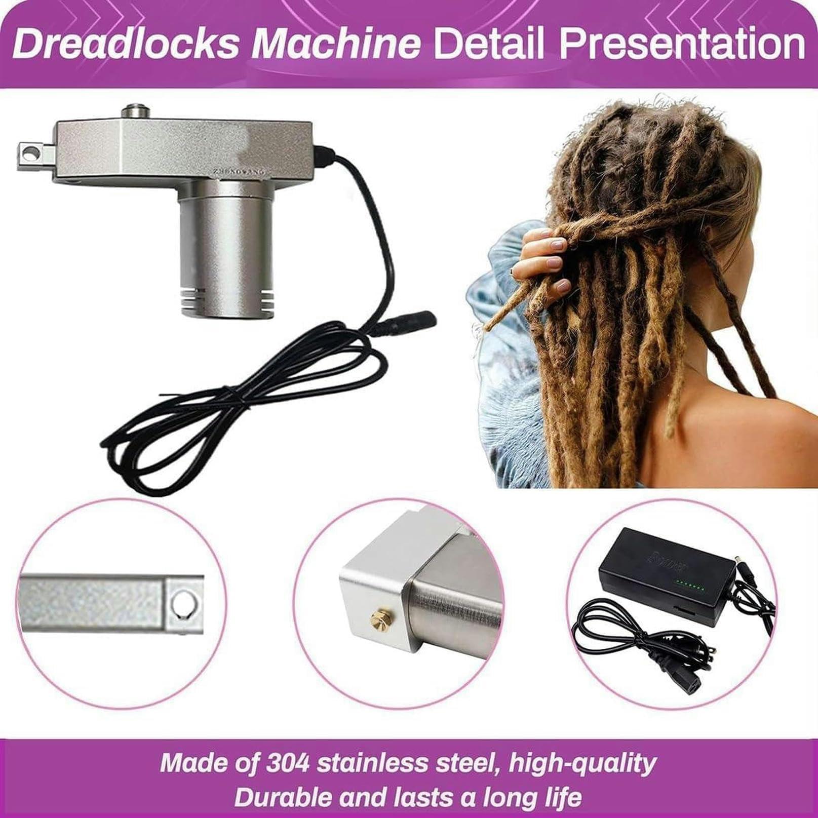 LGEOELIAS LGEOELIAS Instant Dreadlock Machine Can Be Directly Work On Head, Quick and Easy DIY Hair Extension Machine, Electric Instant Portable Machine for Dreadlocks -.