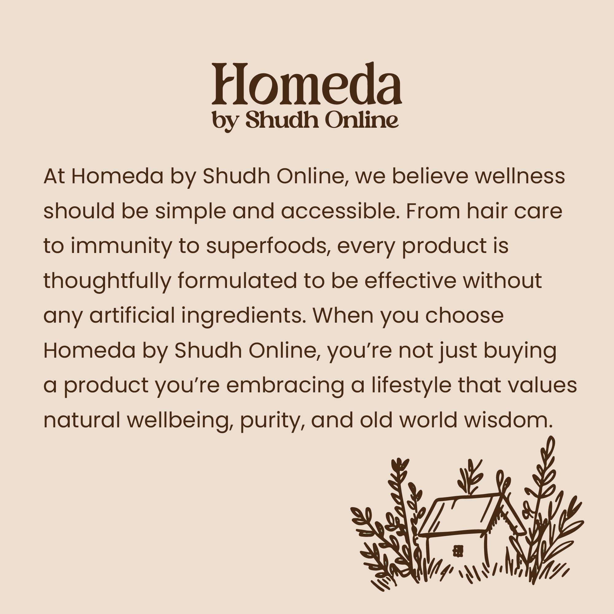 Shudh Online Herbal Hair Mask Powder Combo, Indian Ayurvedic Herbal Powder for Hair Growth (8.8oz, 250g), Organic Bhringraj, Hibiscus, Shikakai, Reetha, Amla Shampoo (1.76oz each)