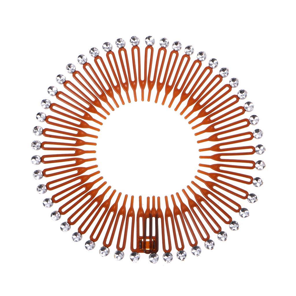 VIccoo VIccoo 5Pieces/Lot Cute Plastic Full Circle Stretch Flexible Hair Comb Teeth Headband Hair Band Clip - 2#