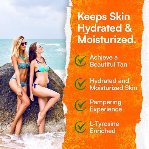 Carrot Sun Carrot Sun Tanning Accelerator 350ml Carotene Intensive Tanning Gel Natural Extract Sun Cream Tanning Lotion for All Skin Types Tan Lotion with Carrot Oil for Even Beautiful Skin Coloring - SPF0