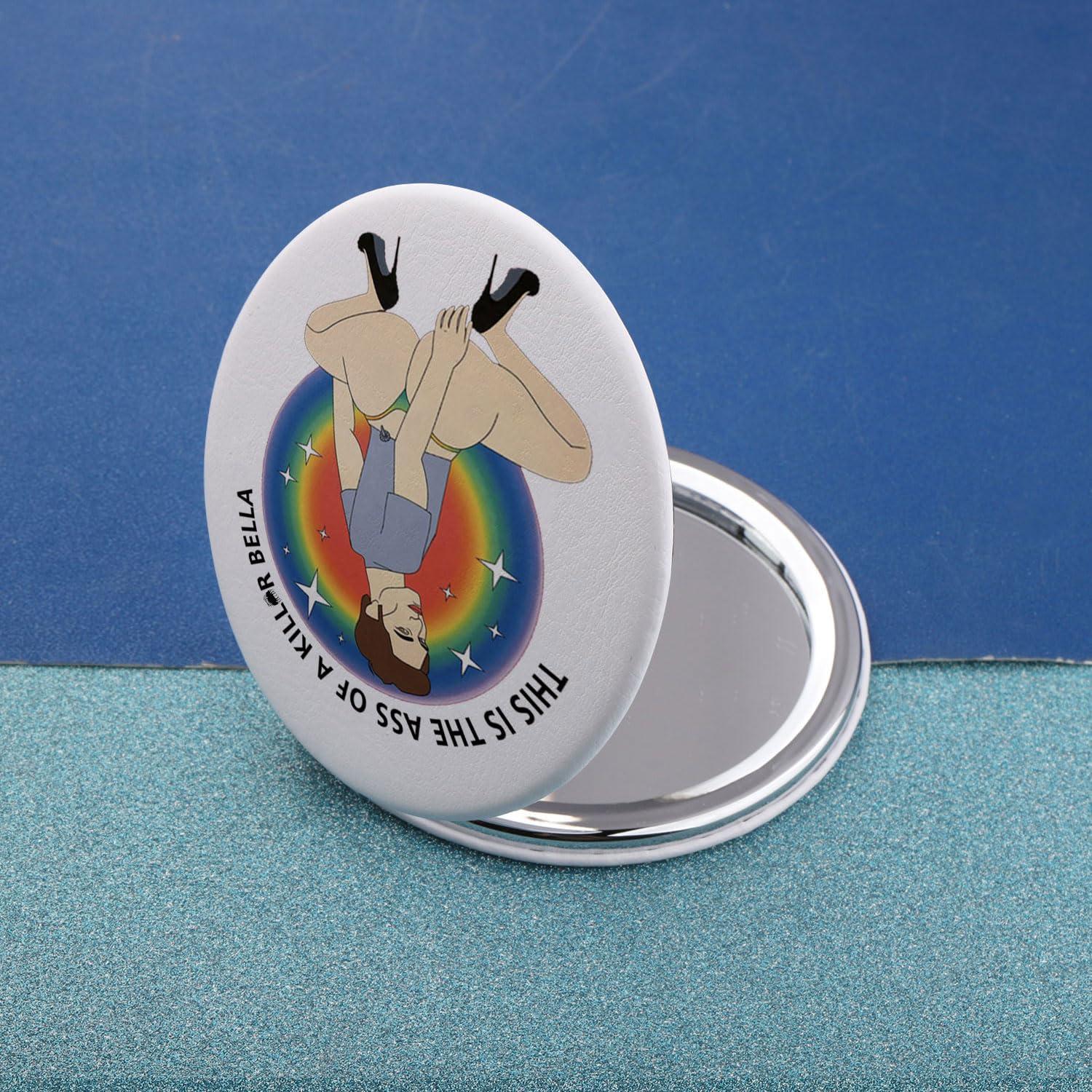 MAOFAED MAOFAED Funny This Is The Ass of A Killer Bella Meme Makeup Mirror Vampire Movie Inspired Gift Pocket Mirror (ass of killer)