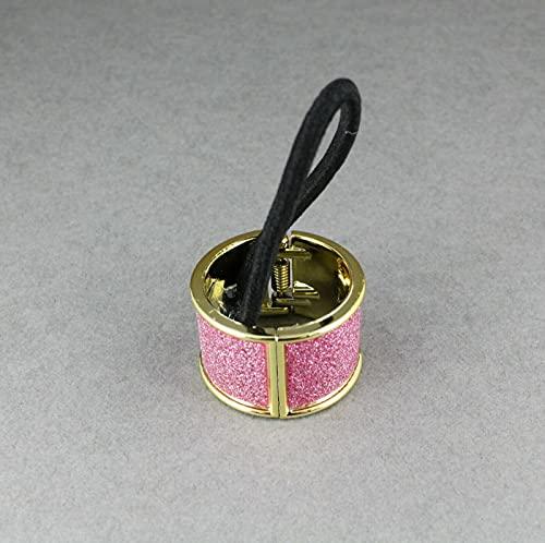 Wholesale Fashion HairClip Pink Ponytail Holder Cuff Hinged Glitter Gold Hair Tie Genie Pony Tail Circle Fashion hair Accessories for Women